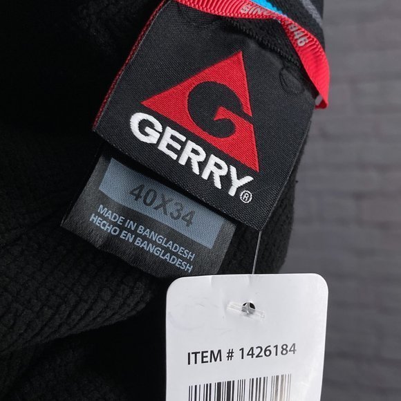 New Gerry Men's 40 X 34 Black Venture Fleece Lined Stretch Comfort Waist Pants - Picture 9 of 10